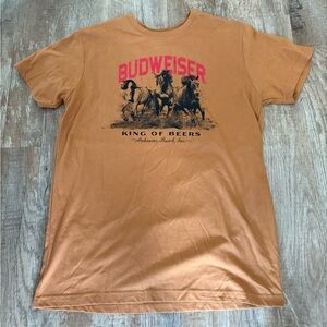 Budweiser Brown Short Sleeve Tee Graphic Design